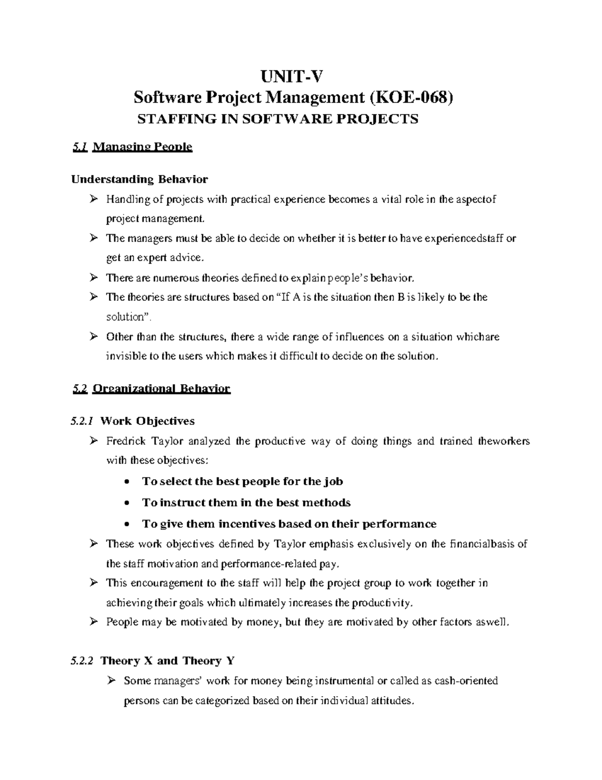 SPM UNIT 5 Notes - UNIT-V Software Project Management (KOE-068 ...