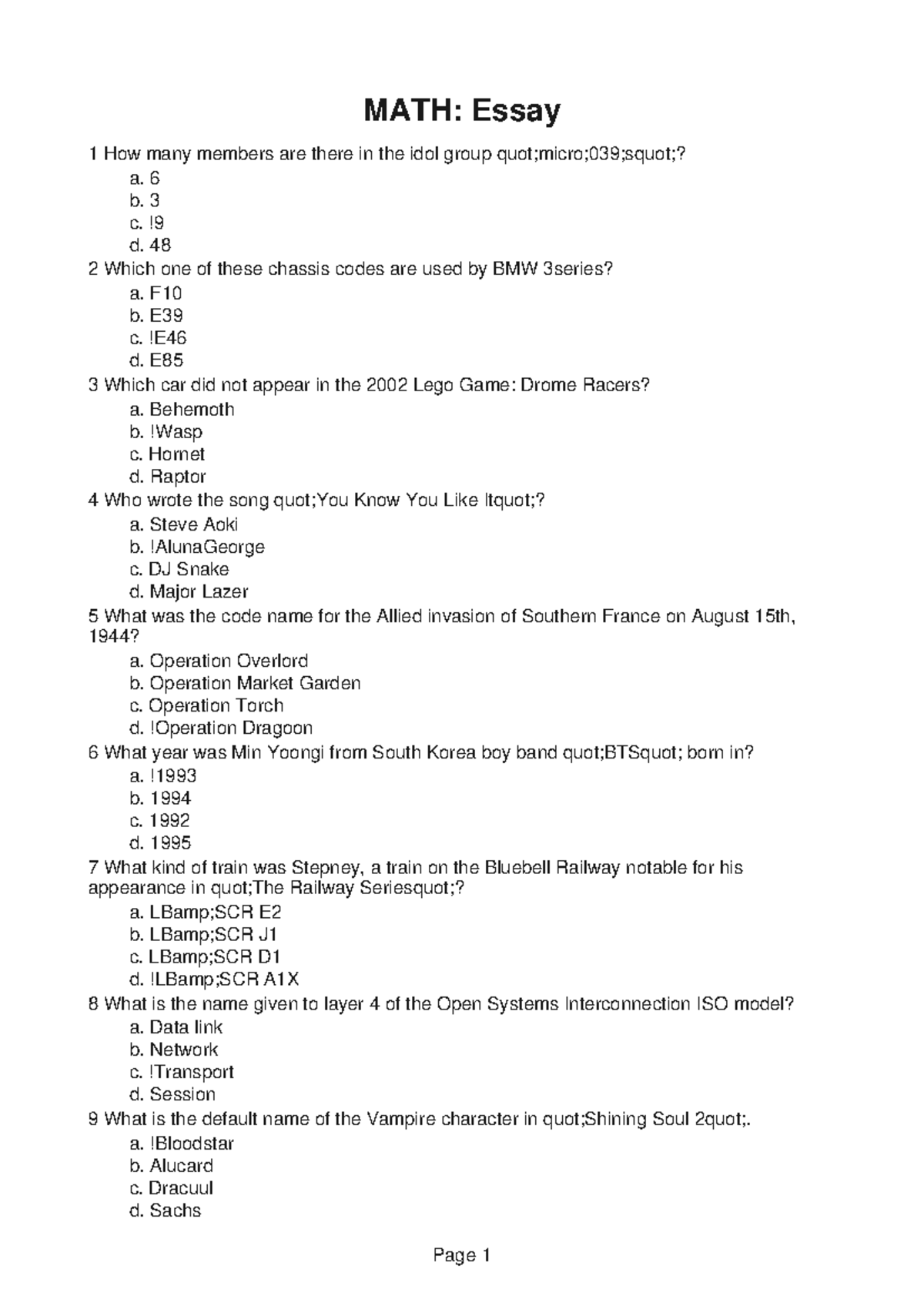 MATH346-Sheet-2 - MATH346-Sheet-2 - MATH: Essay 1 How many members are ...