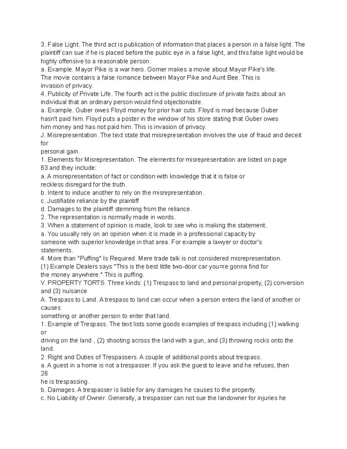 Introduction to Law and Court 3 False Light. The third act is