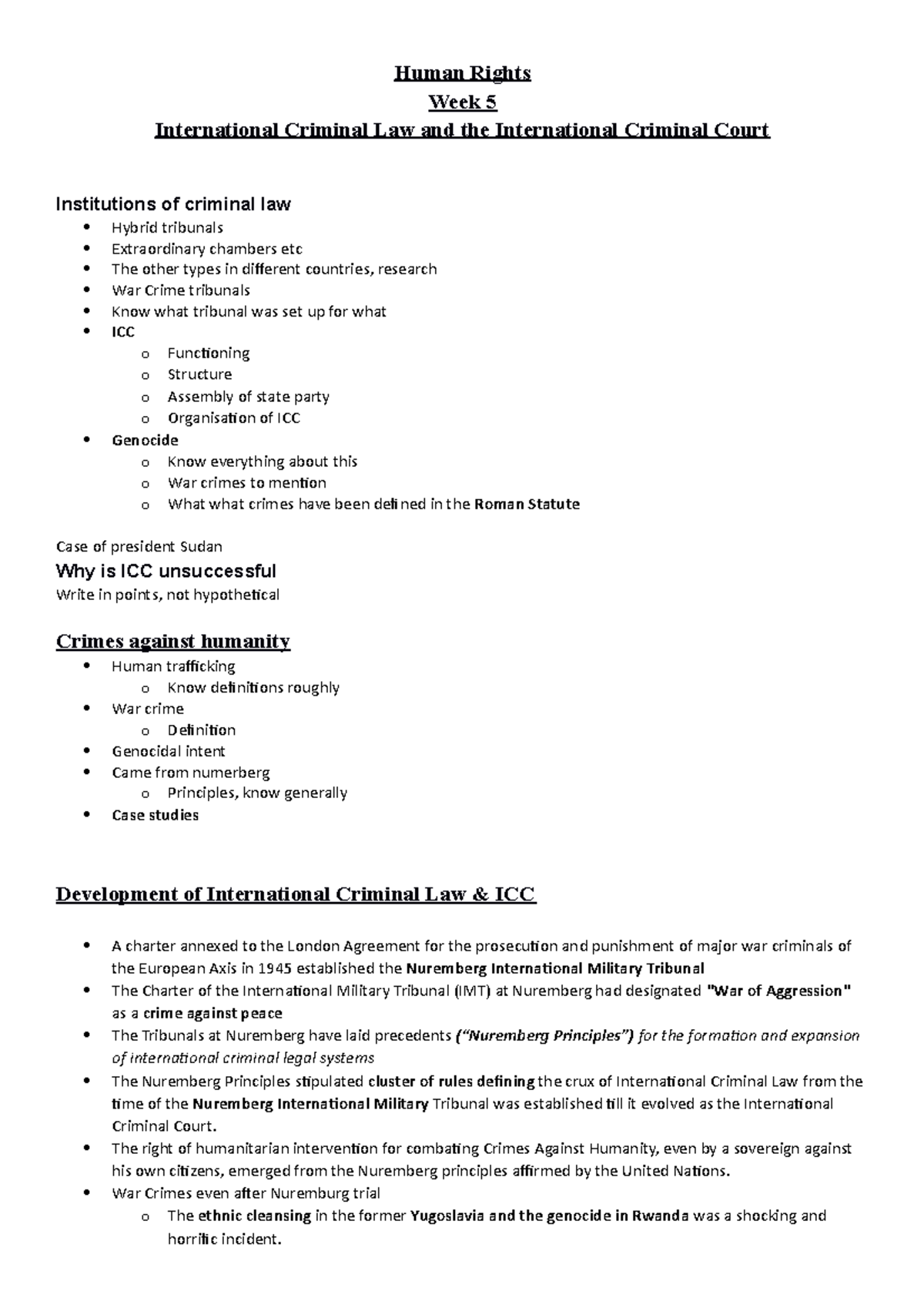 International Criminal Law and International Criminal Court - The right ...