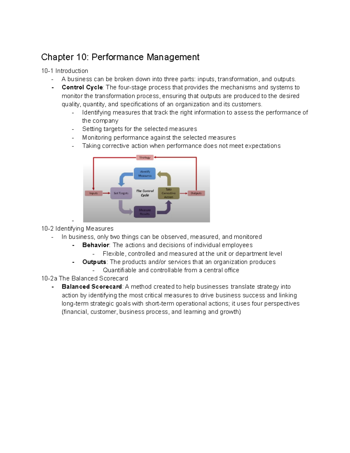 MGMT 310 Chapter 10 - Chapter 10: Performance Management 10-1 ...