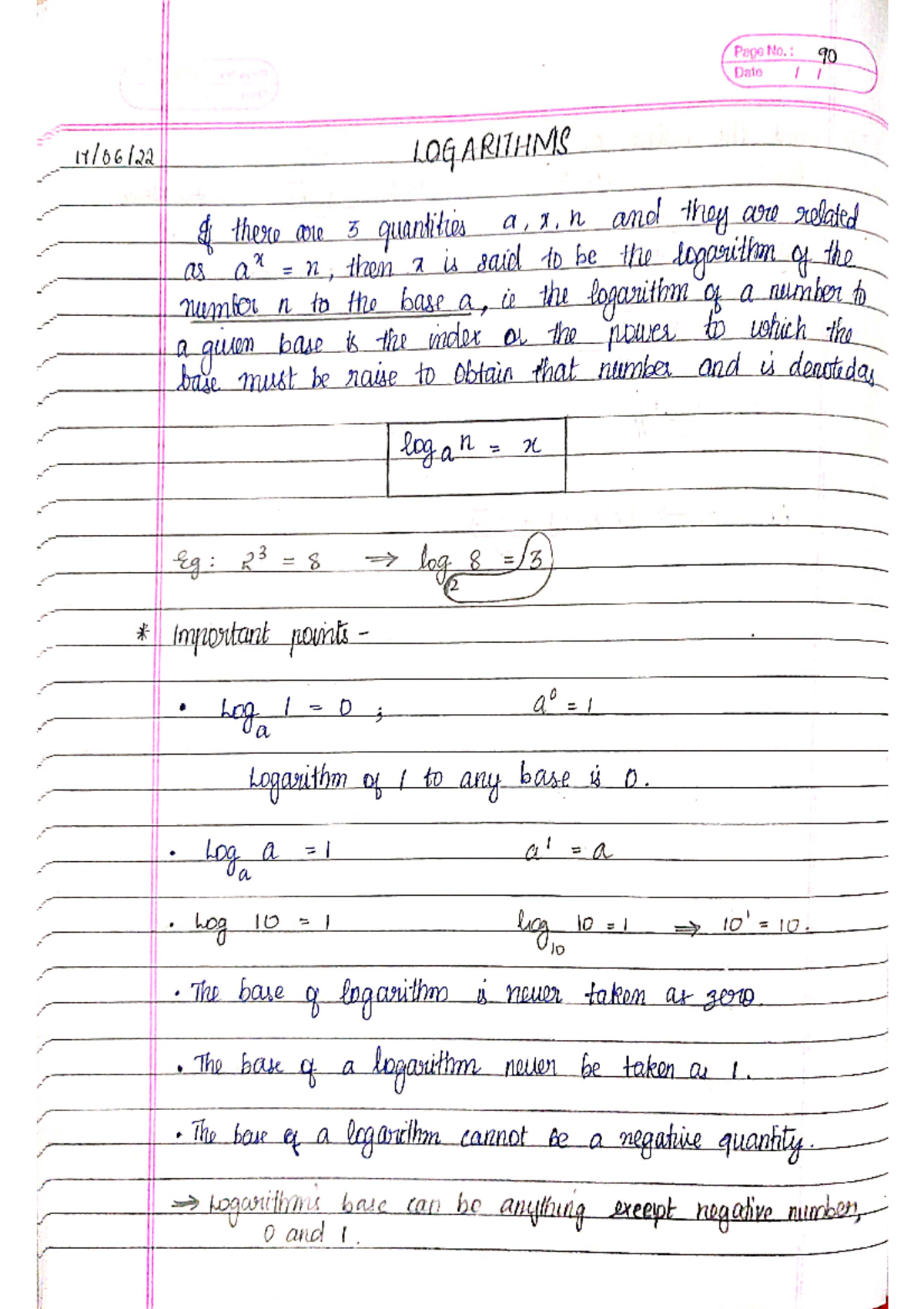 Logarithms Lecture notes Business Mathematics, Logical Reasoning