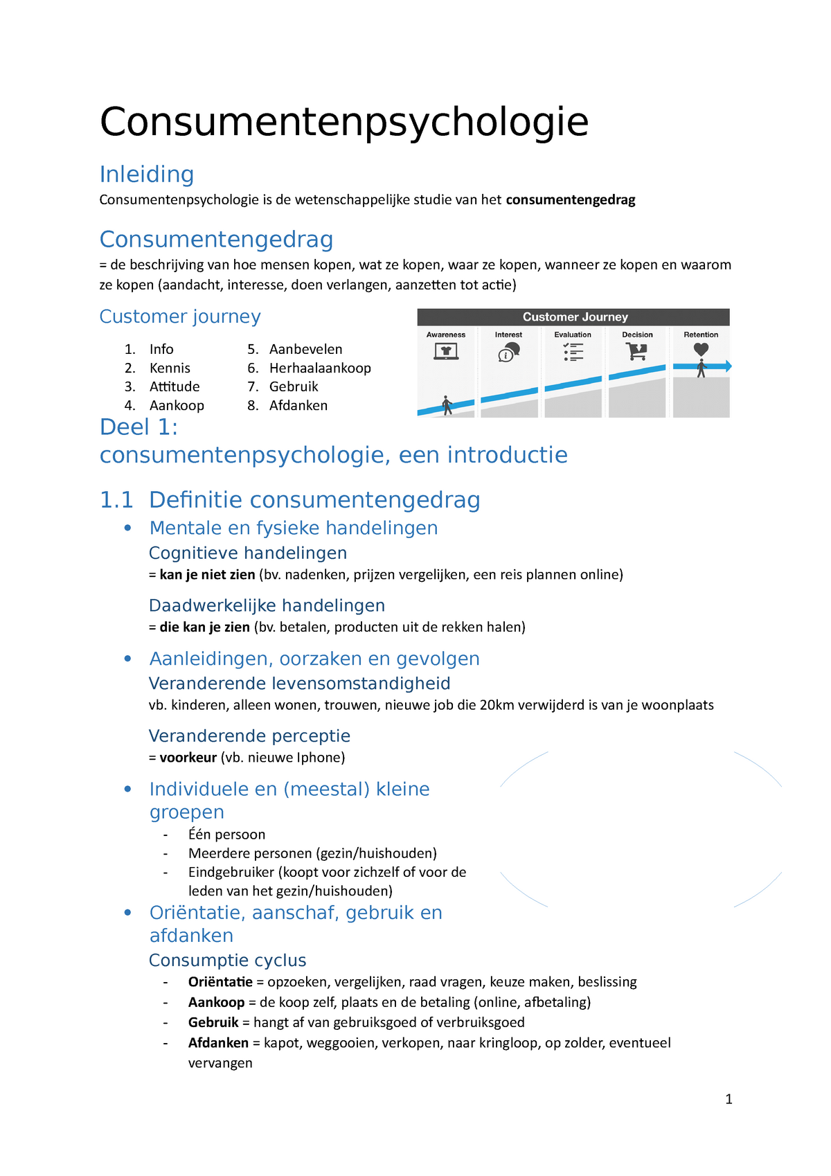 Consumentenpsychologie Samenvatting - Consumentenpsychologie Inleiding ...