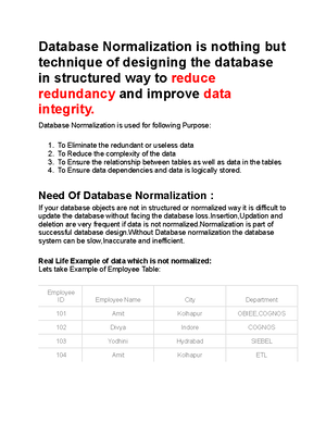 Normalization Updated - Normalization What Is Database Normalization ...