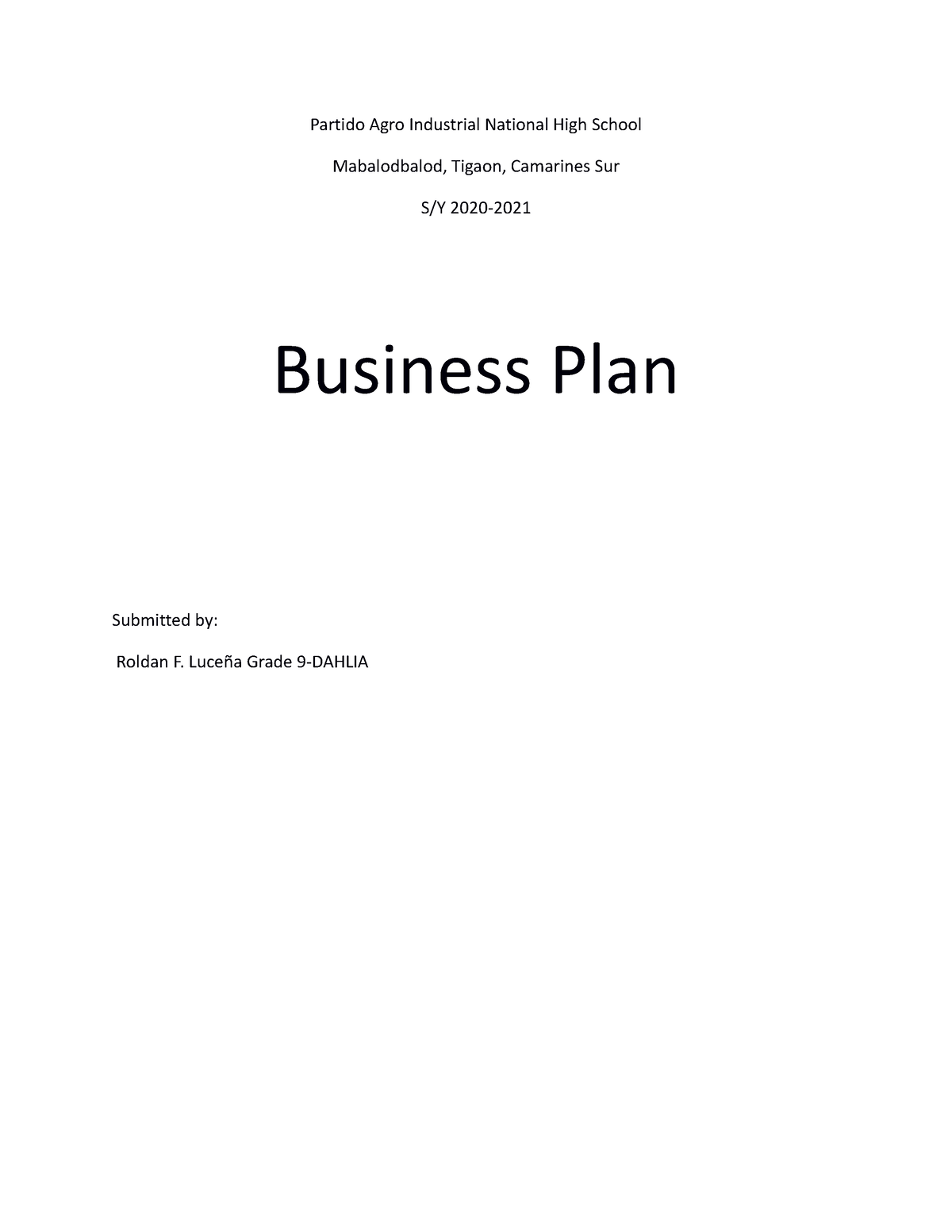 Business Plan - They're good for practice materials - Par琀椀do Agro ...