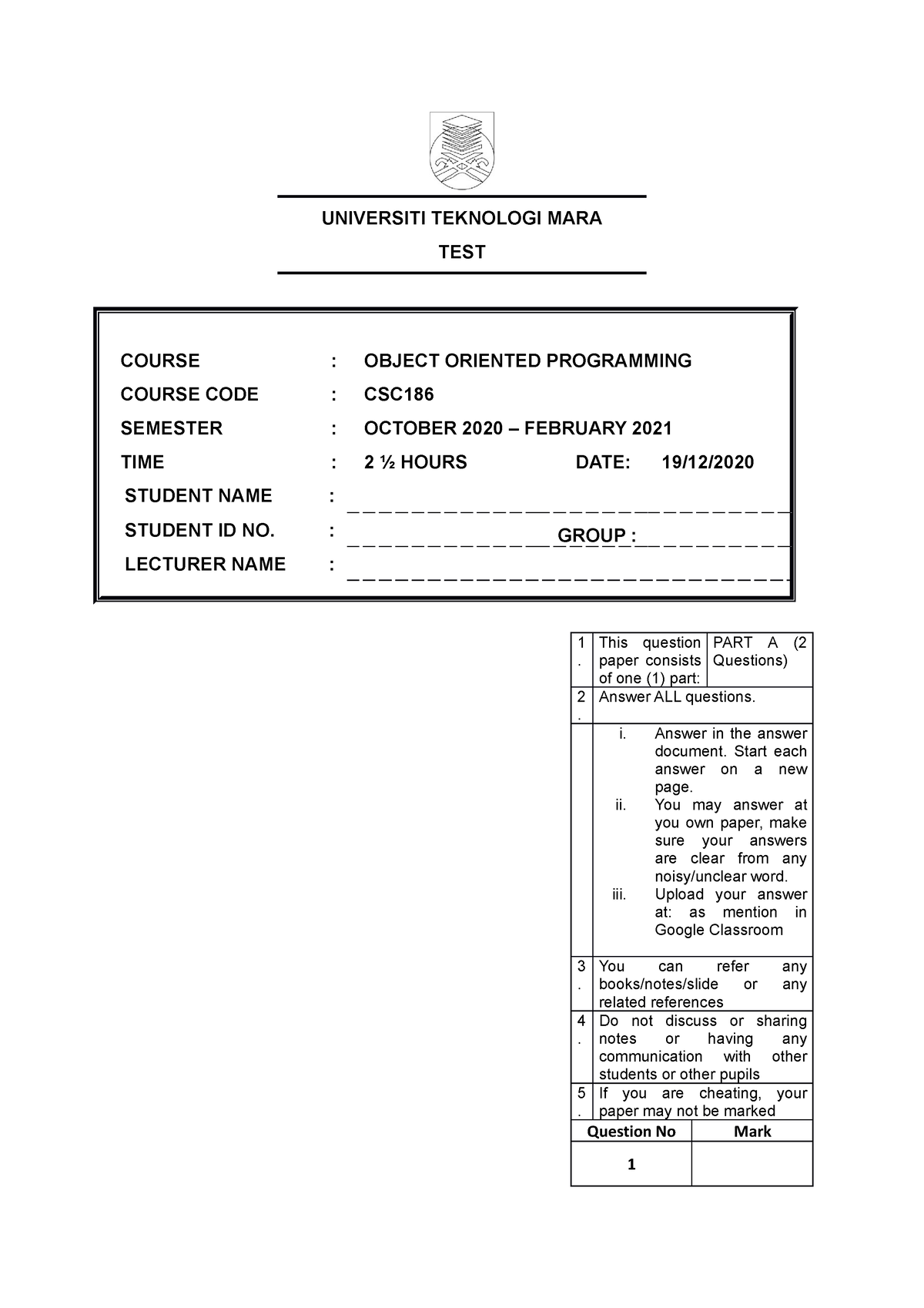 csc-186-mid-term-test-questions-diploma-in-computer-science-uitm