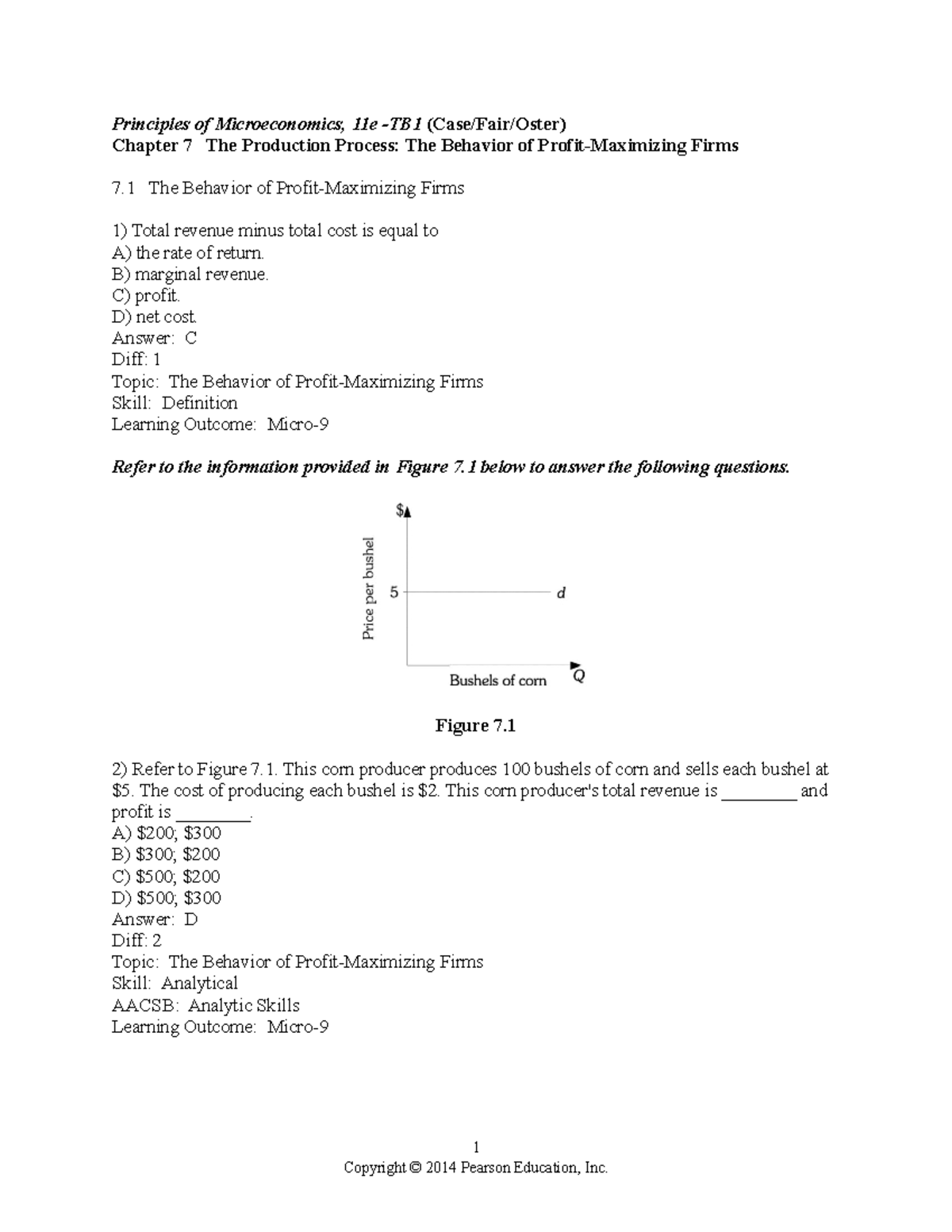 Chapter 7 - Micro - Principles Of Microeconomics, 11e -TB1 (Case/Fair ...