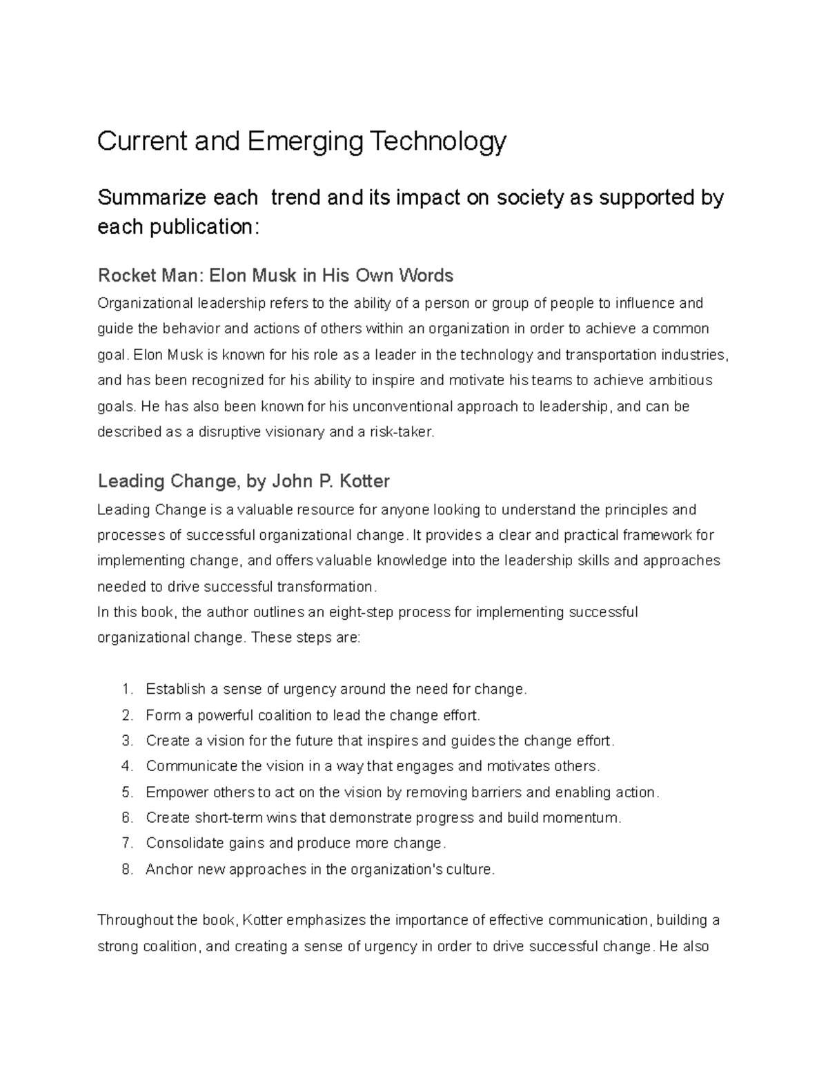 Current and Emerging Technology - Current and Emerging Technology ...