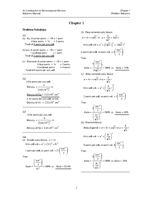 반도체공학 솔루션 - 반소 공우견 - Semiconductor Physics and Devices: Basic ...