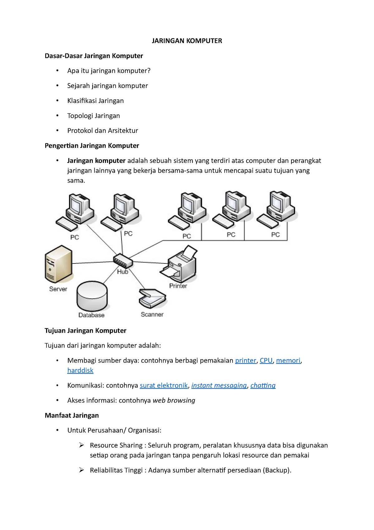 Jaringan Komputer - JARINGAN KOMPUTER Dasar-Dasar Jaringan Komputer Apa ...