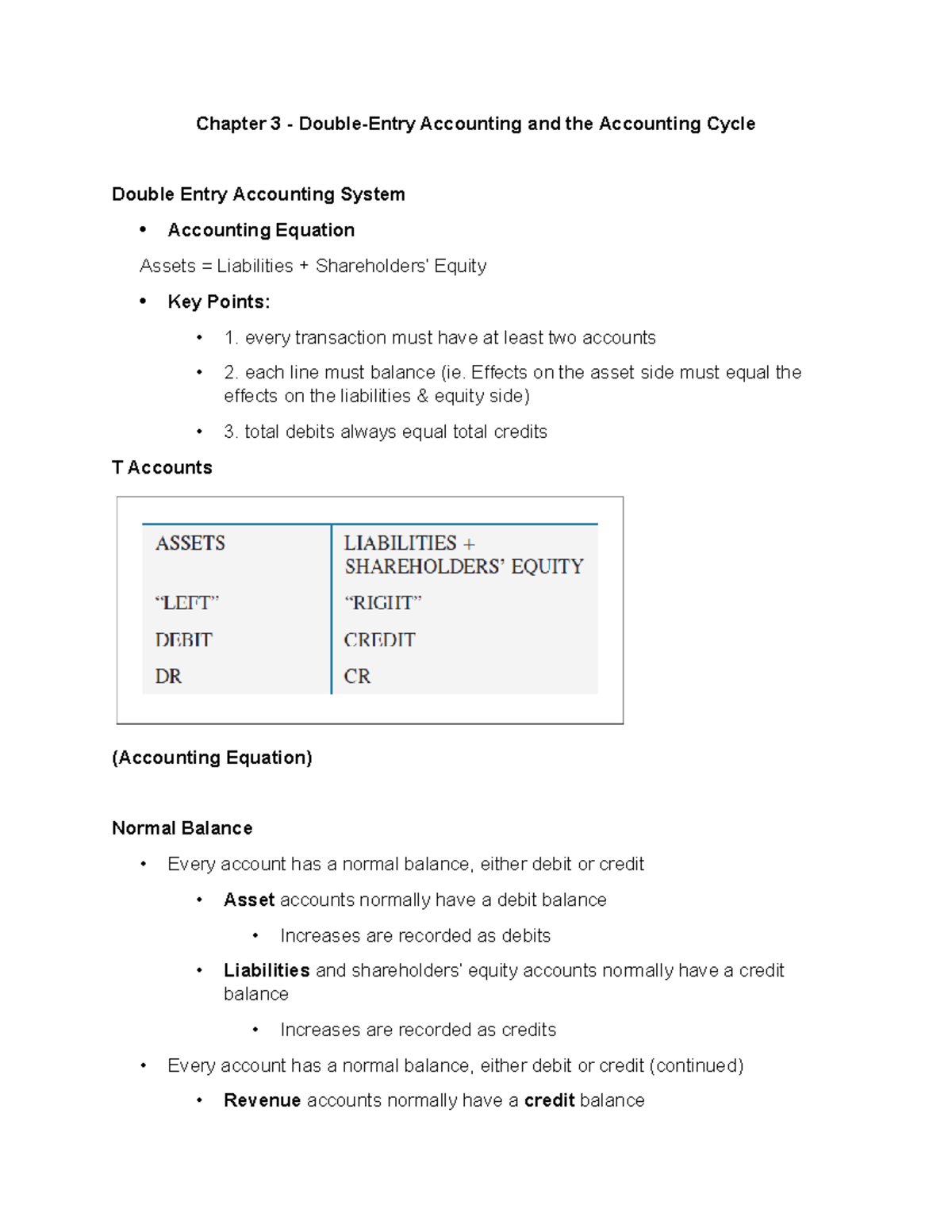 Chapter 3 - Double-Entry Accounting and the Accounting Cycle - every ...