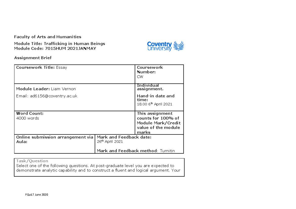 deferral university assignment