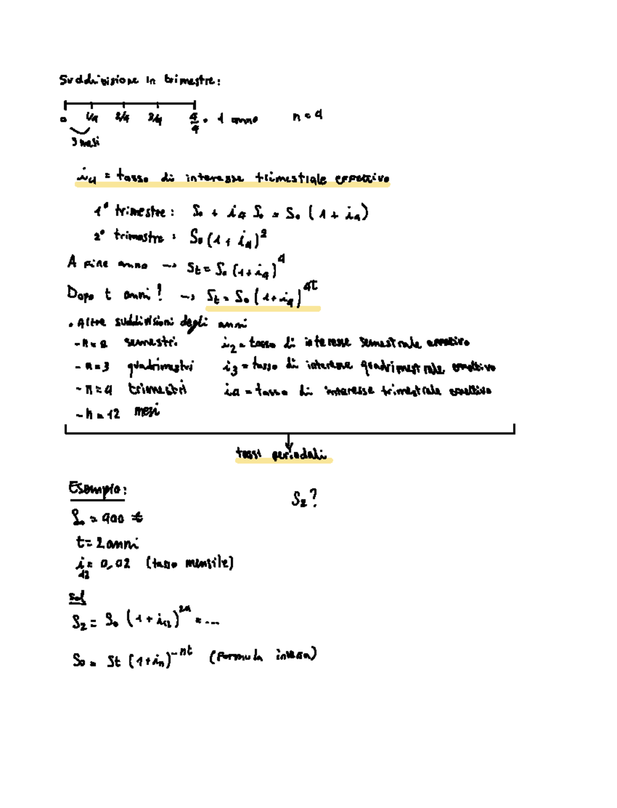 SCHEMA ESSENZIALE SU TASSO - Docsity