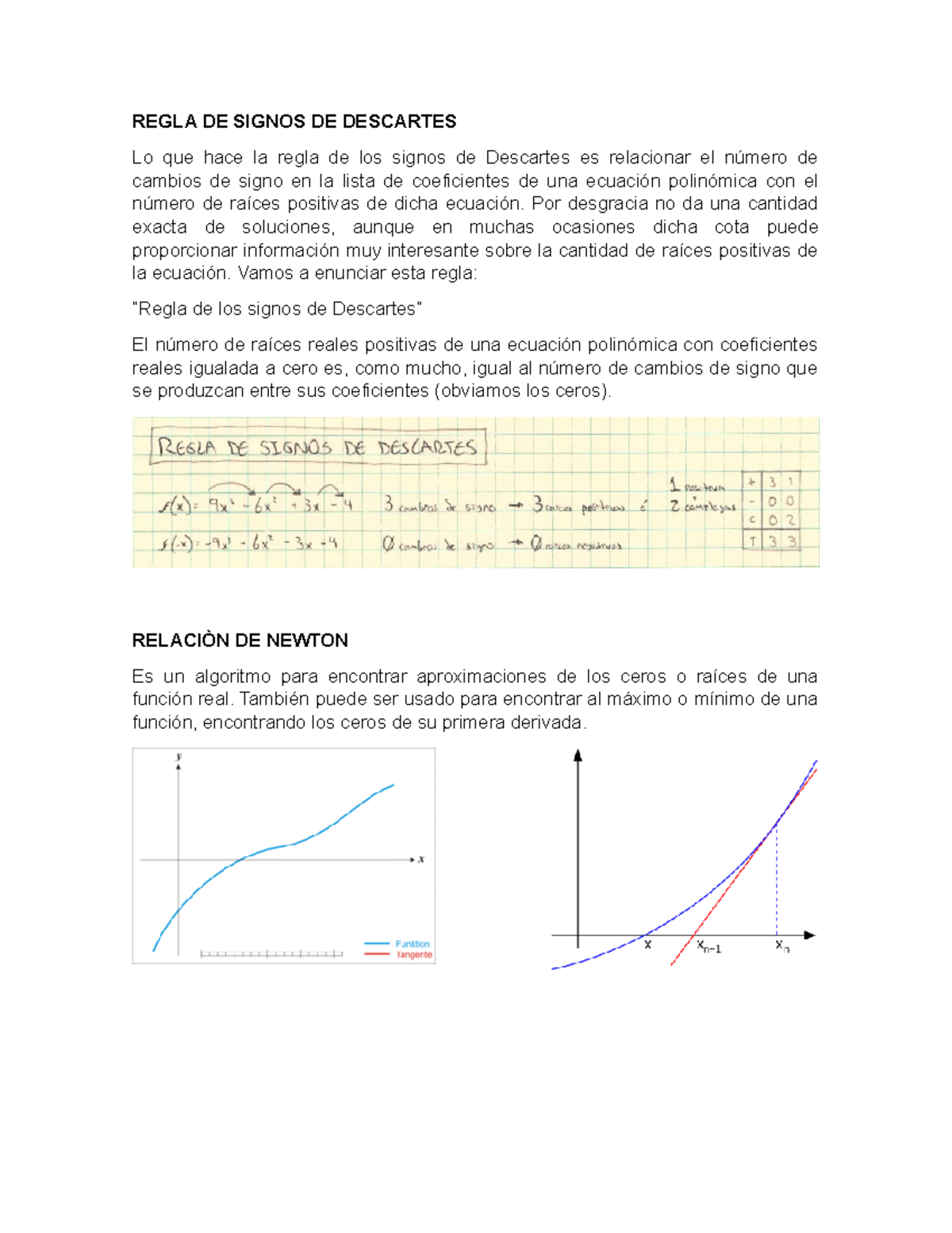 Conceptos De Analisis 2 Regla De Signos De Descartes Lo Que Hace La