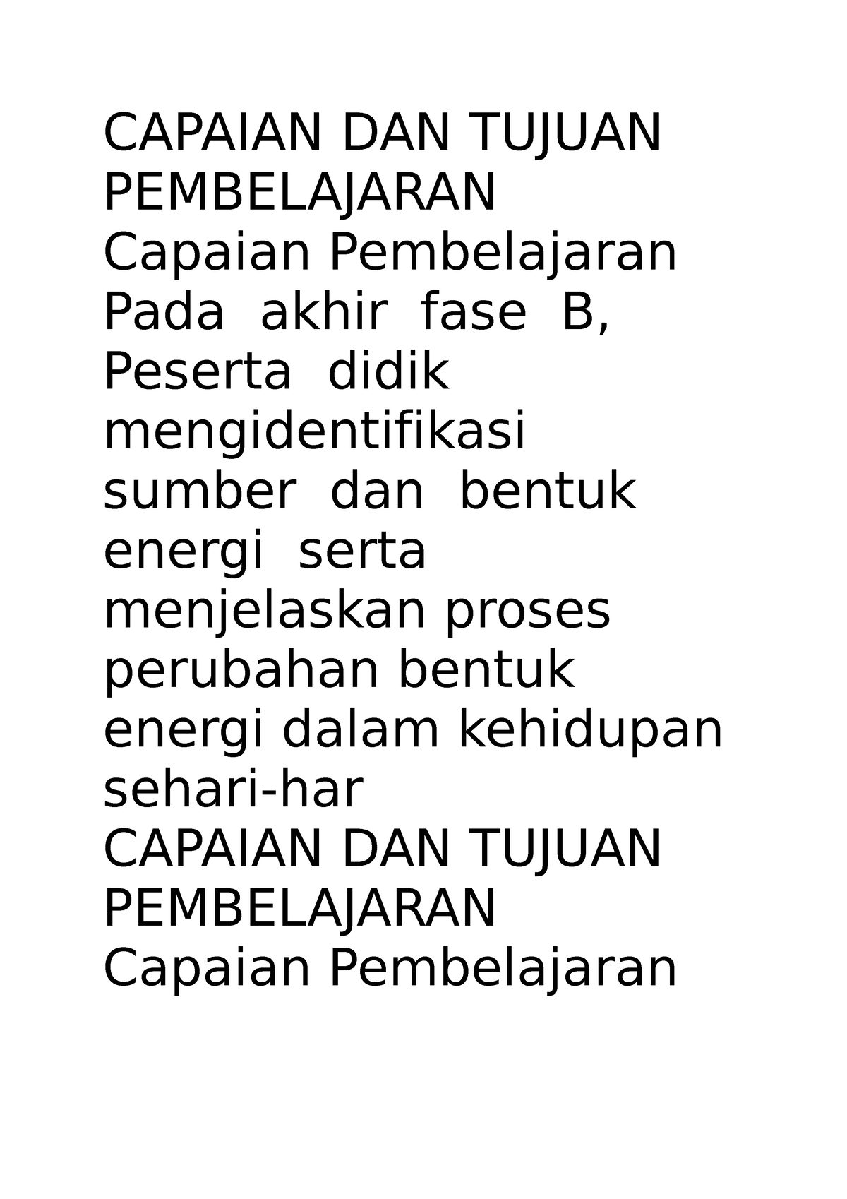 Ok - Nak - CAPAIAN DAN TUJUAN PEMBELAJARAN Capaian Pembelajaran Pada ...