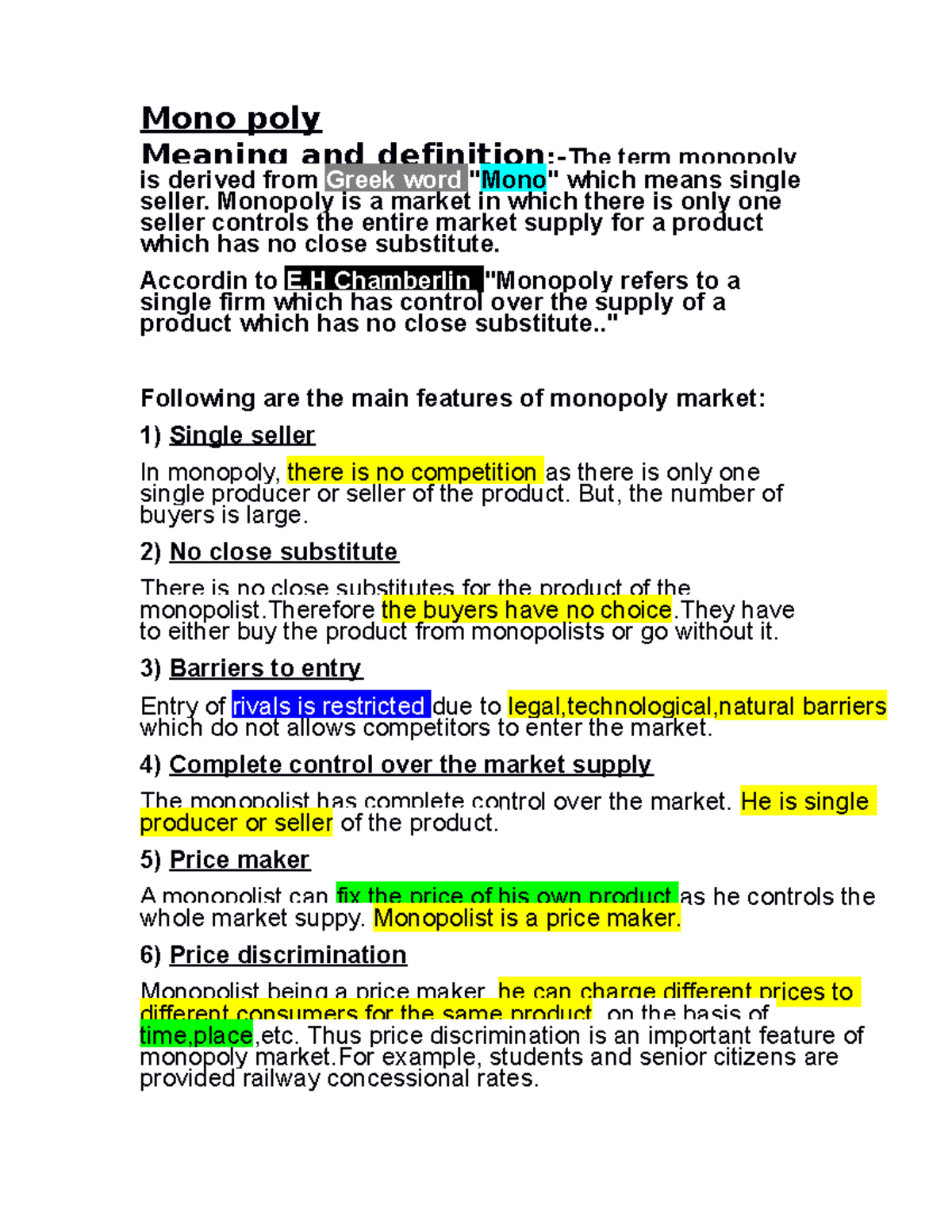 Monopoly U57 Mono poly Meaning and definitionThe term monopoly is