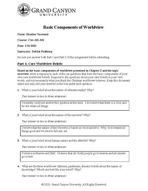 CWV 101 RS T3 Review Online - Topic 3 Review This topic review is a ...