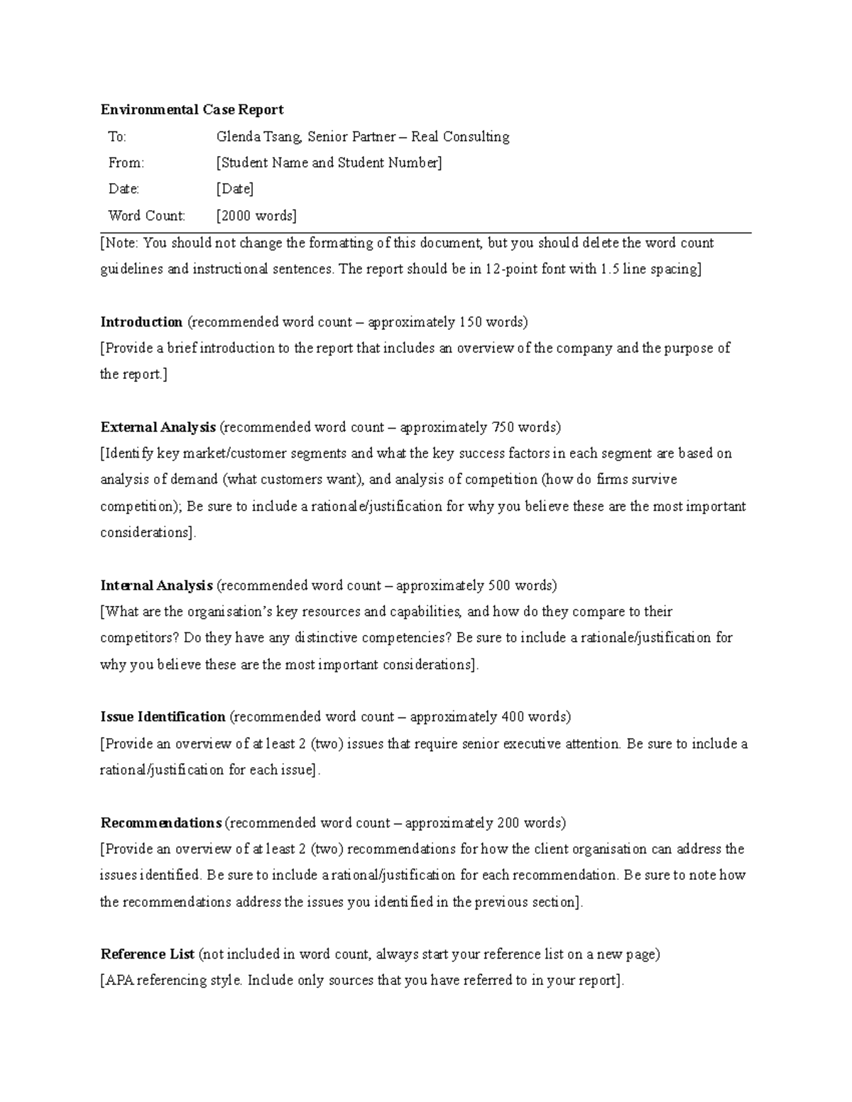 Environmental Scan Report Template (MS Word Document) - Copy ...