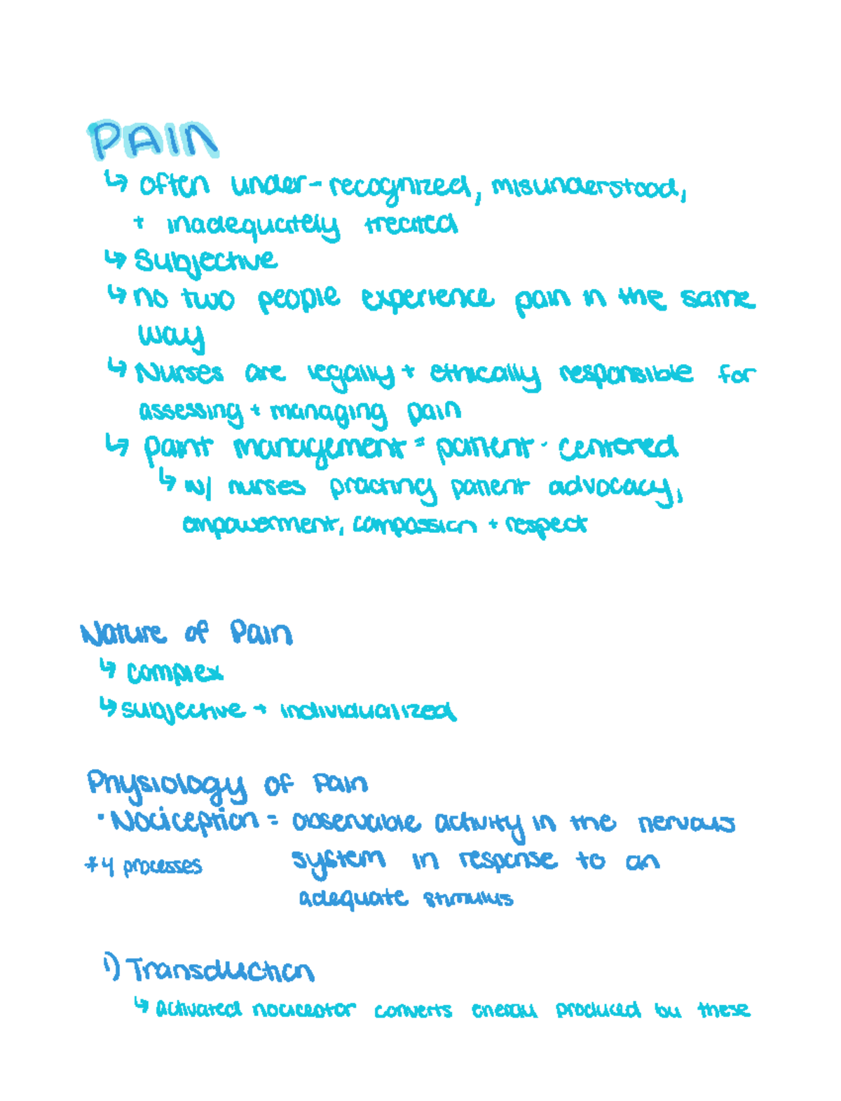 Ch44 Pain Sg Pain Study Guide Pain Often Under Recognized