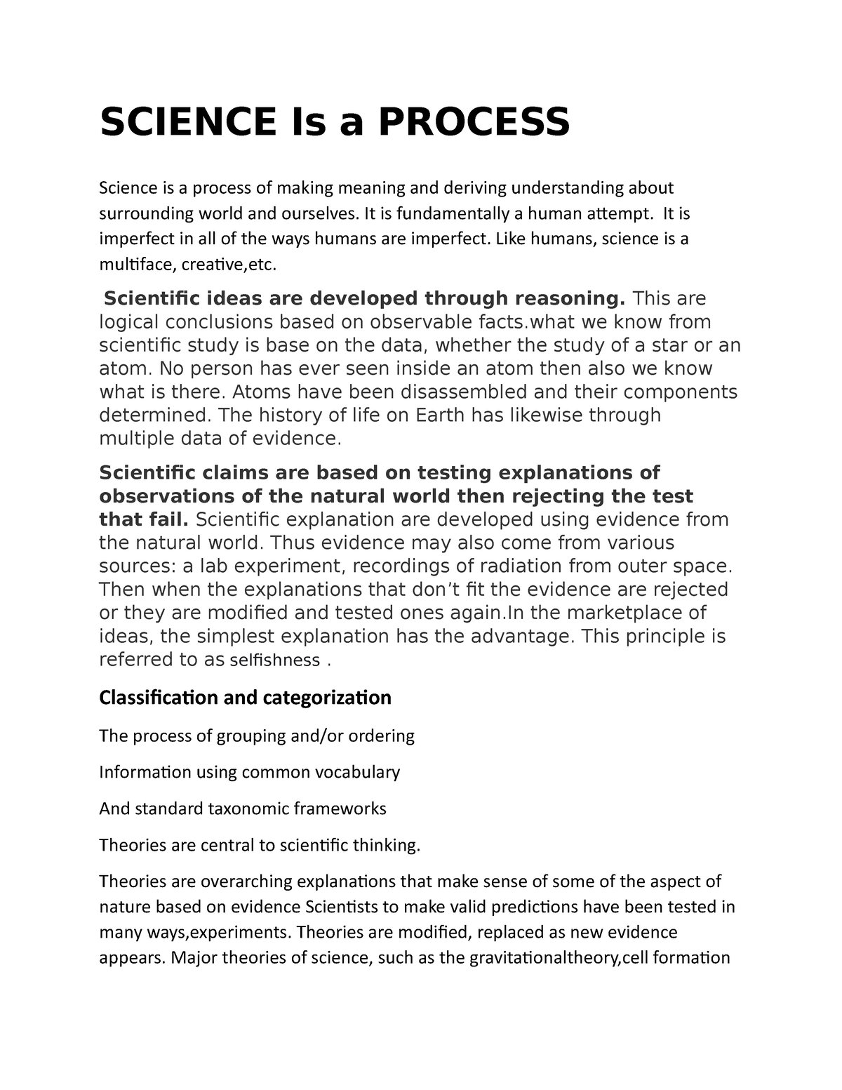 assignment science meaning