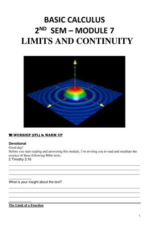 Pre Calculus Module-1 The Conic Sections - PRE-CALCULUS 1st Sem Module ...