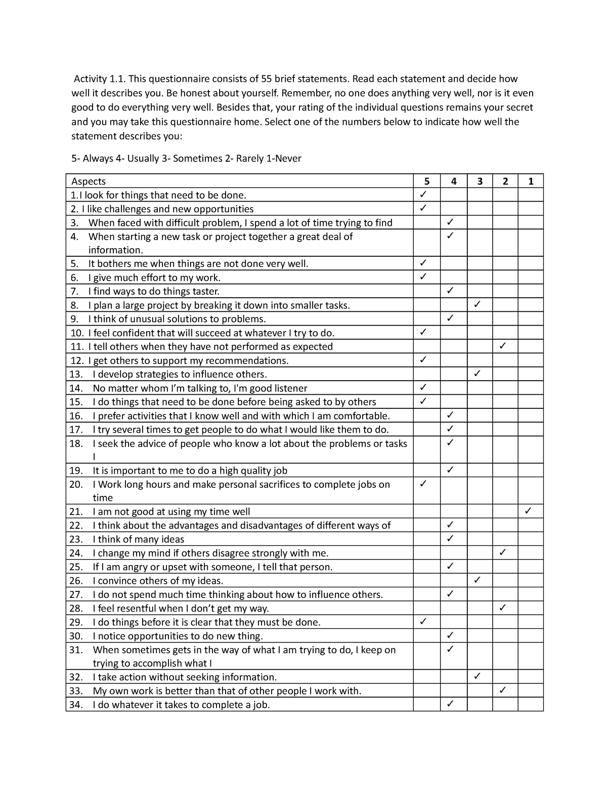 PECS - PECS - Activity 1. This questionnaire consists of 55 brief ...