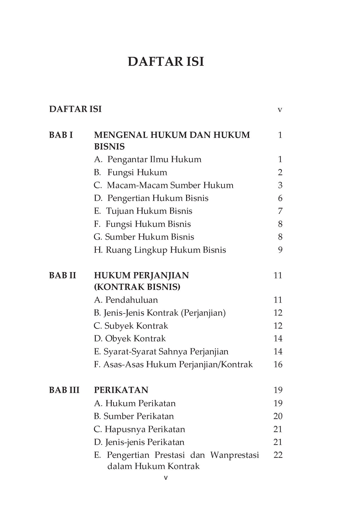 Hukum Bisnis Mel-1 - DAFTAR ISI Dalam Hukum Kontrak BAB I MENGENAL ...