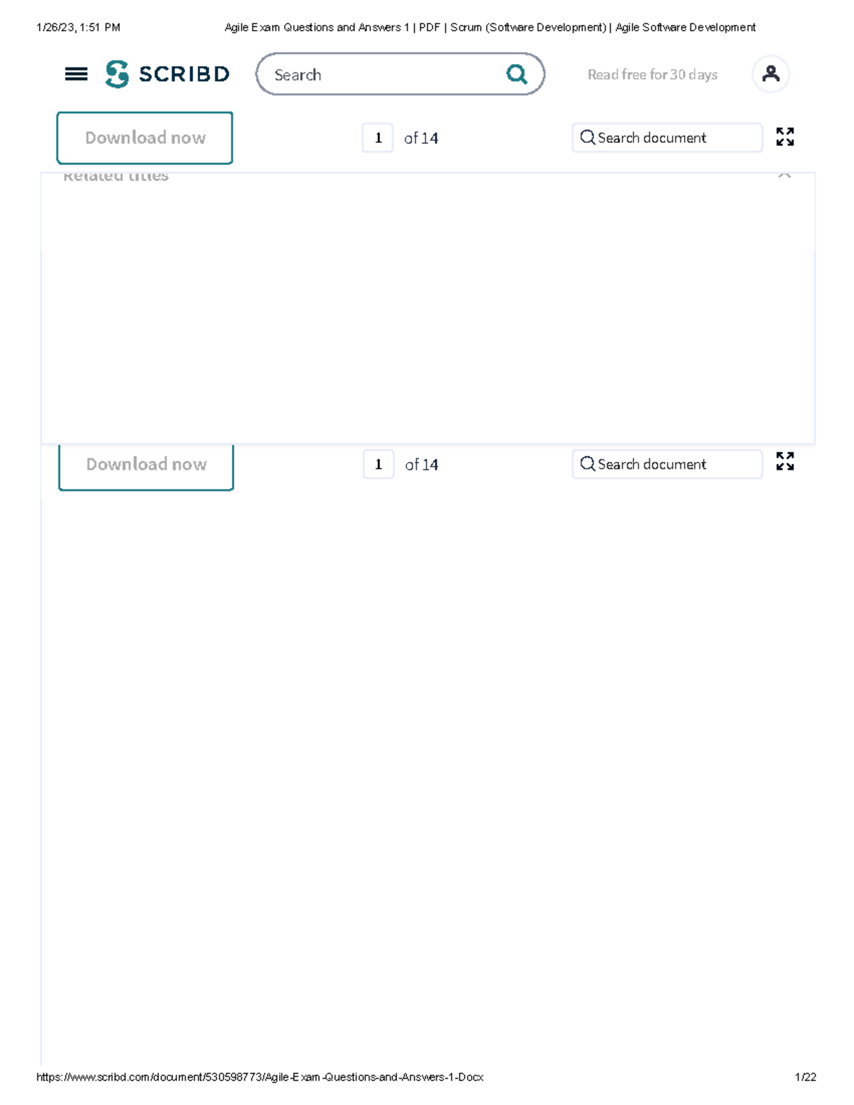 Agile Exam Questions and Answers 1 PDF Scrum (Software Development