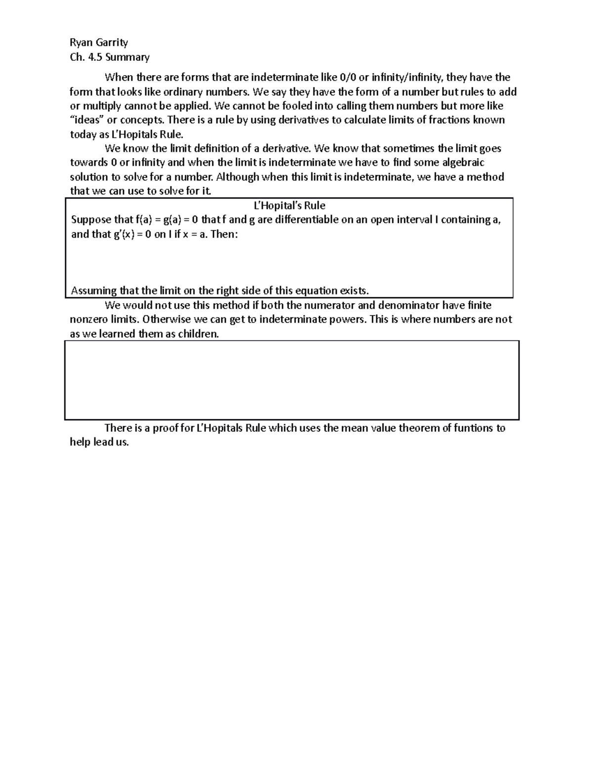 Ch. 4 - Chapter - Section Summary. Enough detail to sum the basic ...