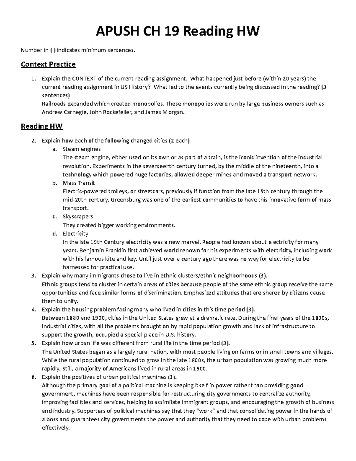 Apush CH 19 Reading HW - Eeeeeeeeeeeeee - APUSH CH 19 Reading HW Number ...