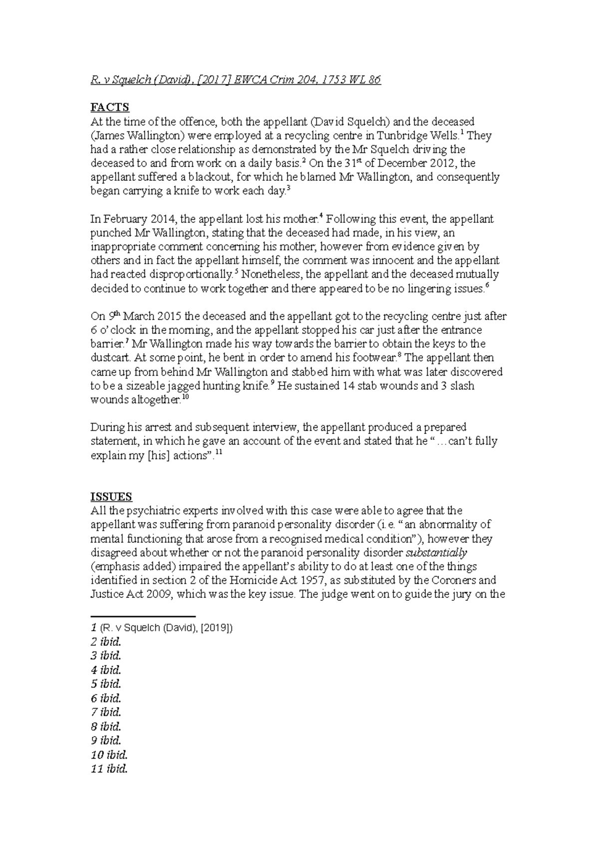 Criminal Law Case Note (R v Squelch) - R. v Squelch (David), [2017 ...