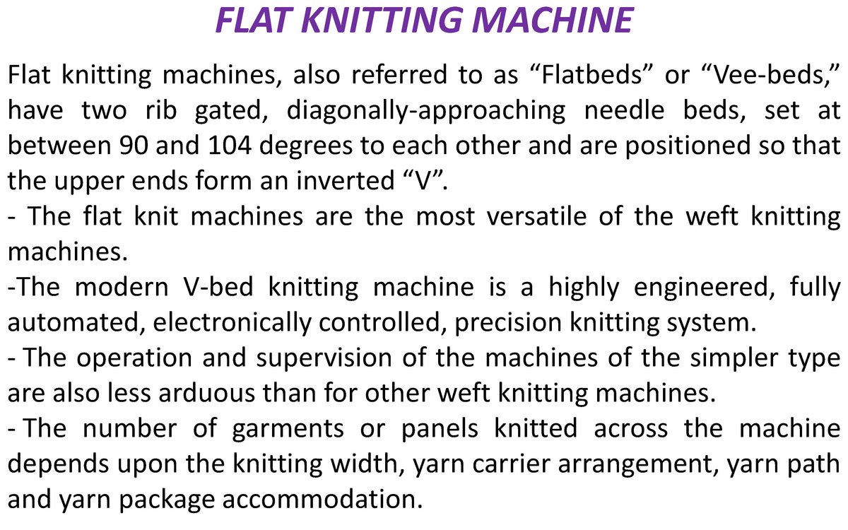 Advantages of Flat Knitting Machine - Bharat Machinery Works