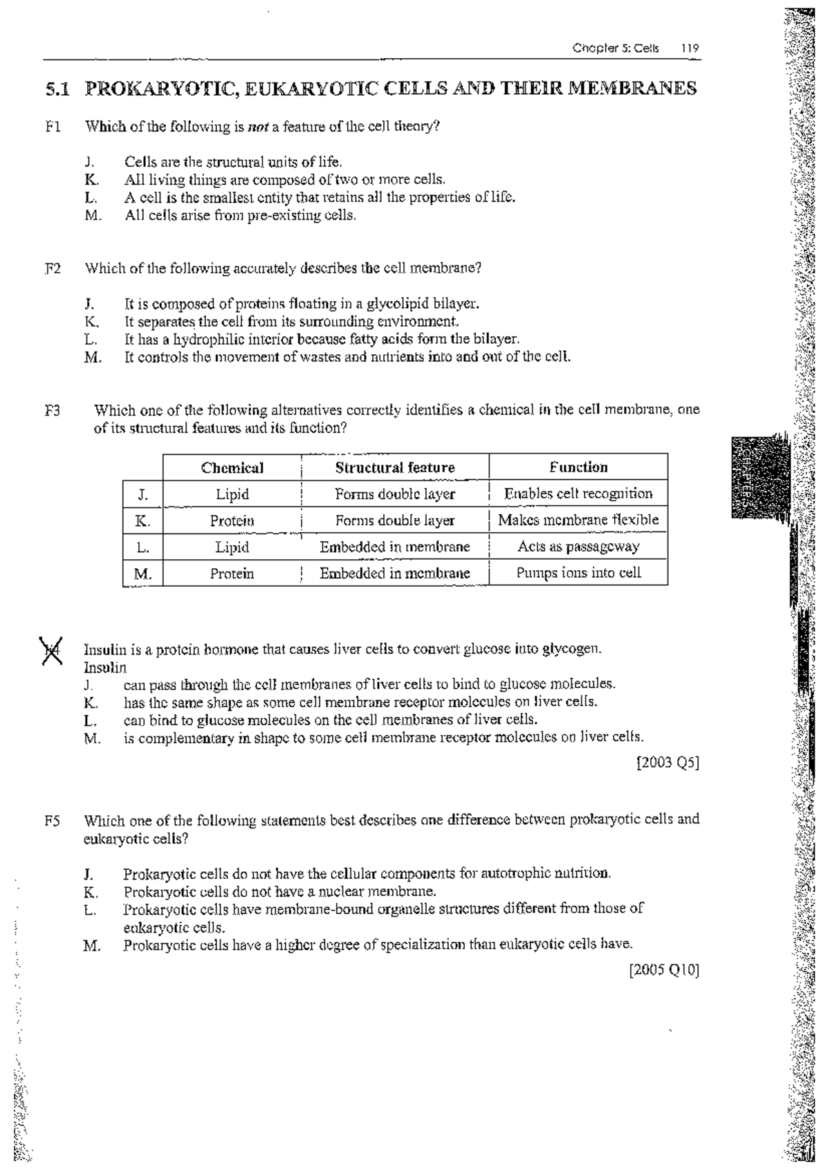Types of Cells Questions - chem102 - Studocu