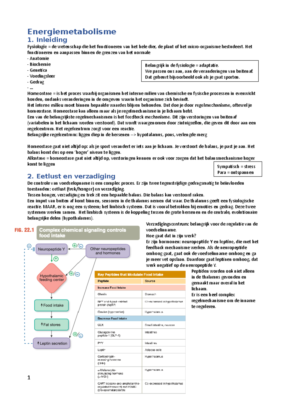 Energiemetabolisme (prof V. Breda, 2ba) - Energiemetabolisme 1 ...