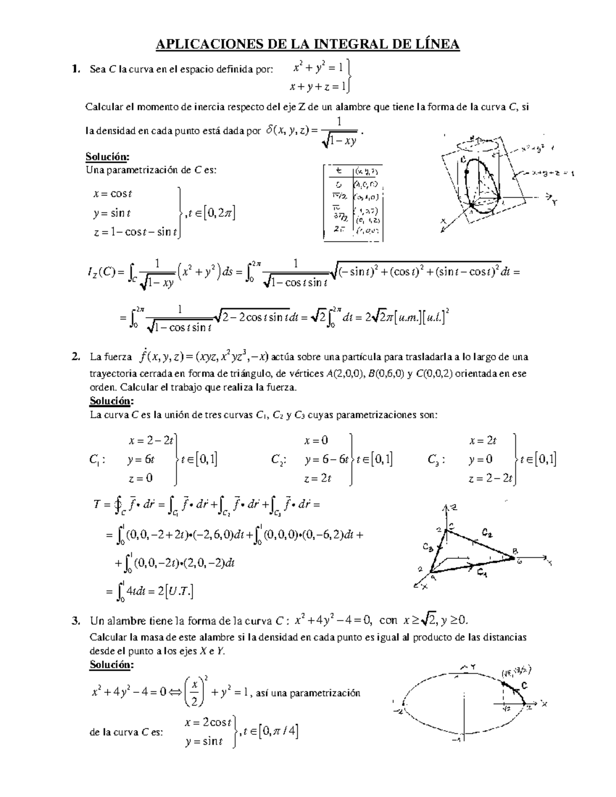 Ejercicios De Integral De Línea – ZRPIV