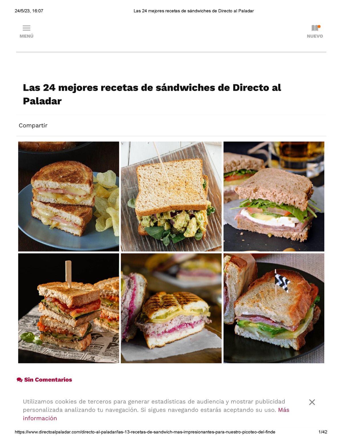 Las 24 mejores recetas de sándwiches de Directo al Paladar - Las 24 mejores  recetas de sándwiches de - Studocu