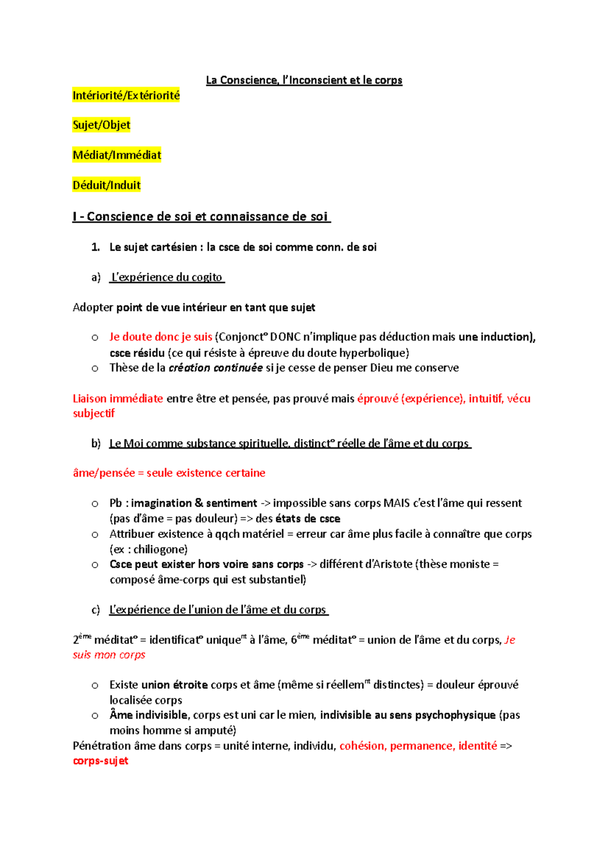 La Conscience, l'Inconscient et le Corps - La Conscience, l’Inconscient ...