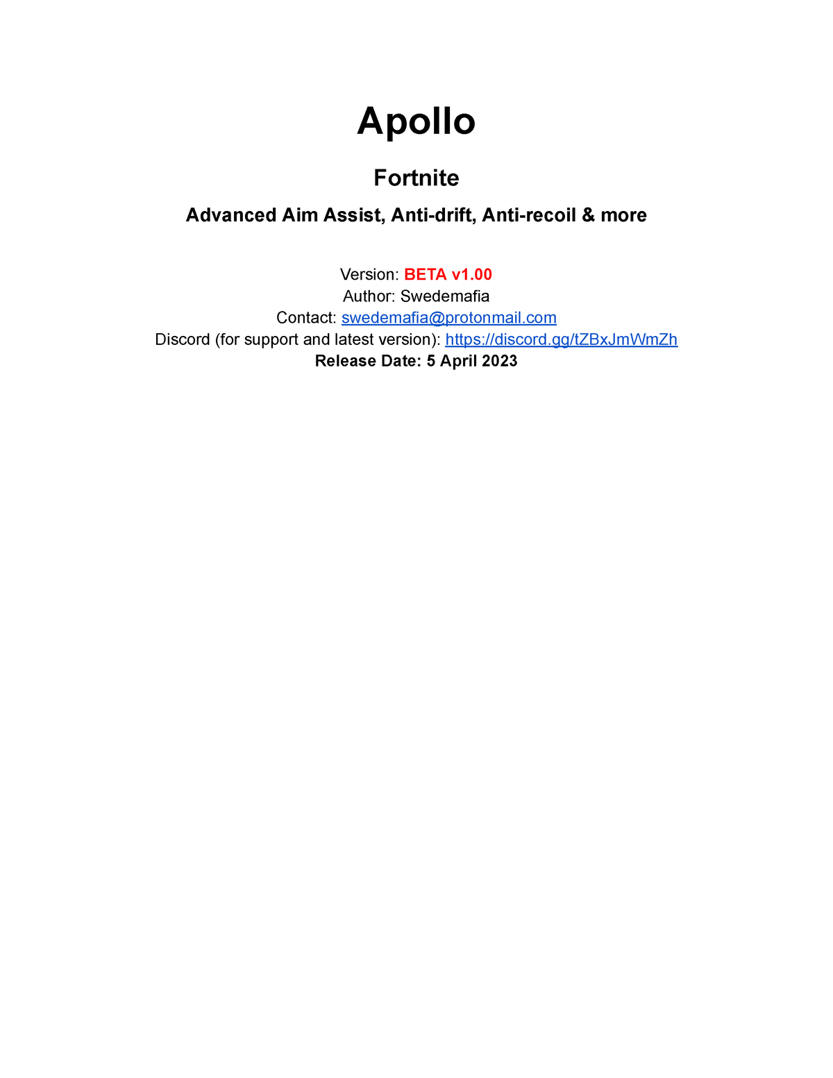 Apollo Readme - Apollo Fortnite Advanced Aim Assist, Anti-drift, Anti ...