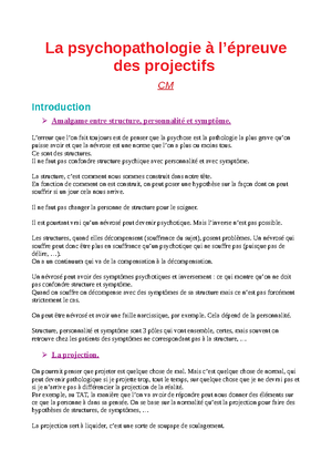 Fiche de révision tests projectifs 2021/2022 - CM1 : Utiliser des tests ...