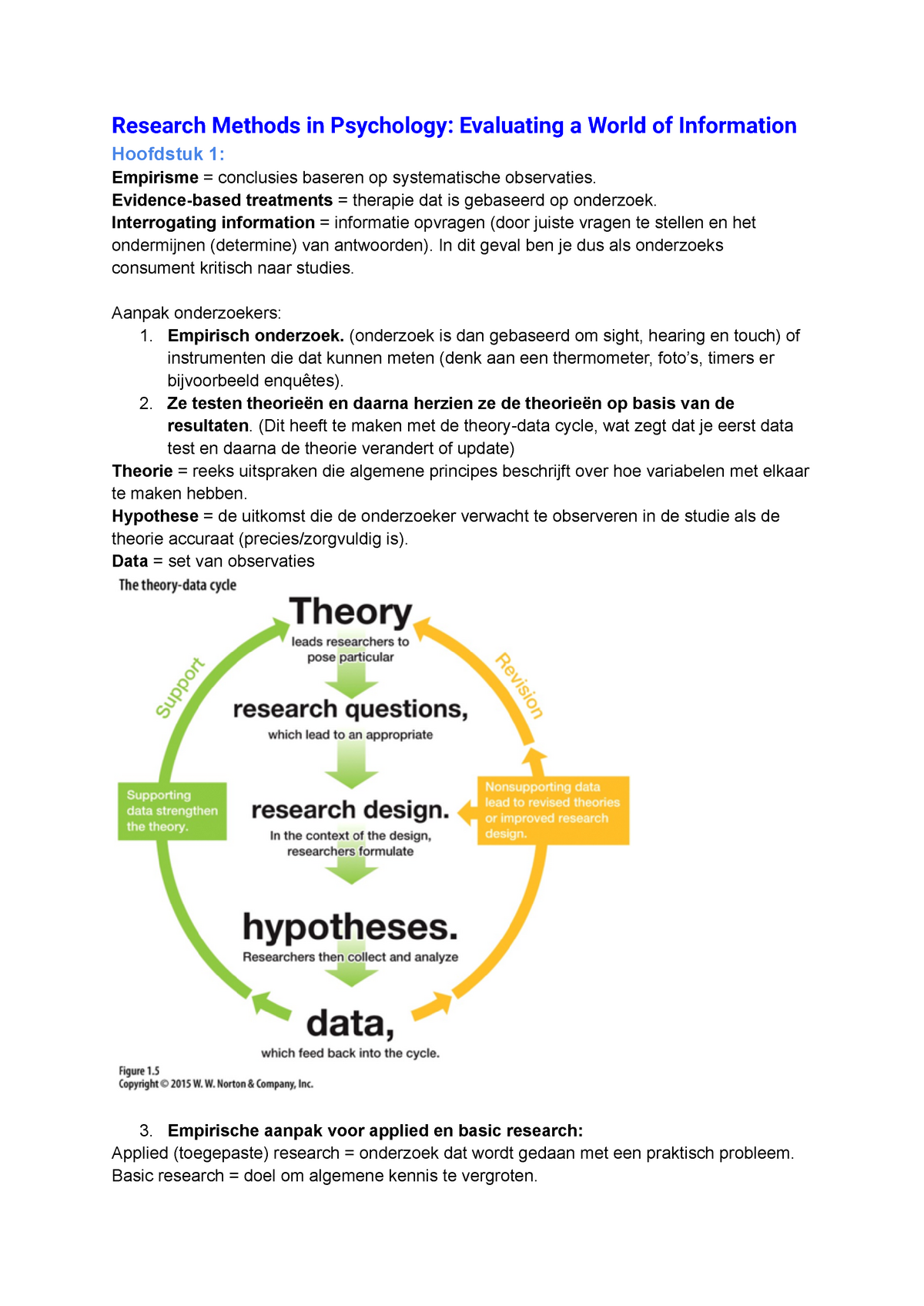 Hoofdstuk 1 Research Methods In Psychology Evaluating A World Of ...