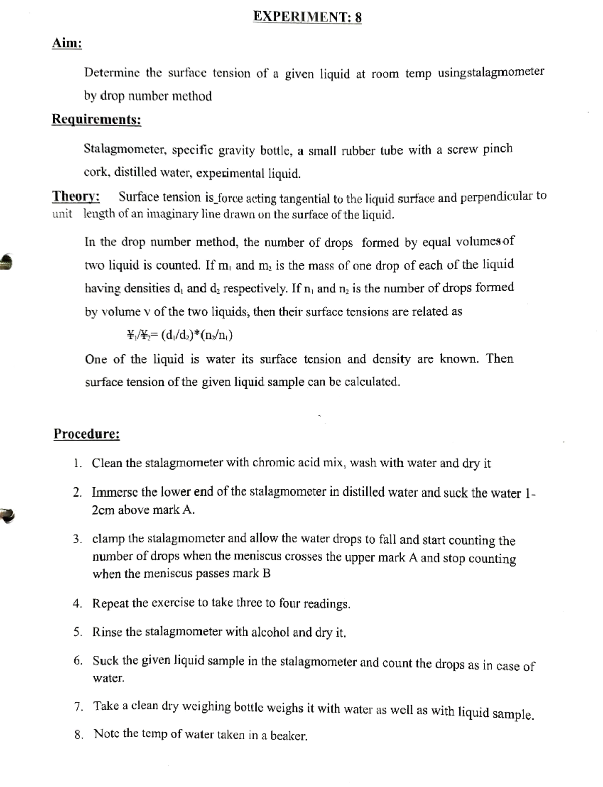 Experiment 2 (chem) chemistry practical file Aim Determine the
