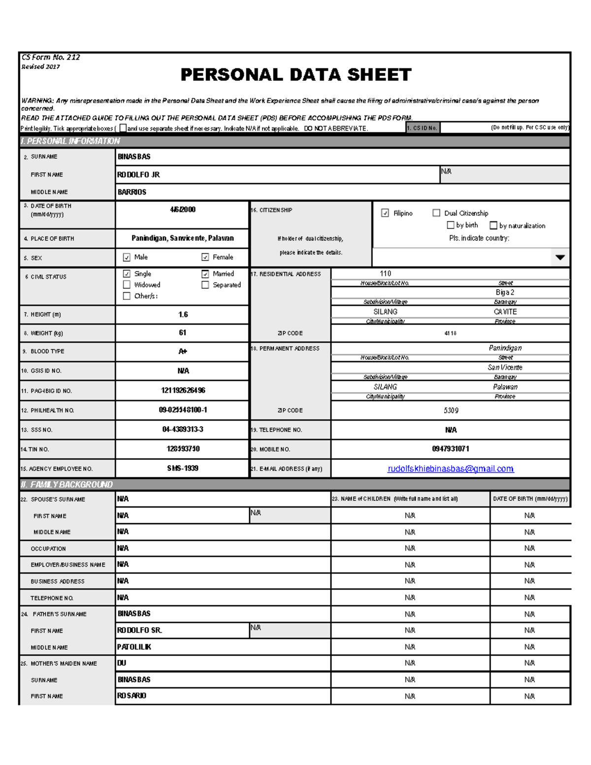 PDS 1 - module type - Print legibly. Tick appropriate boxes ( ) and use ...