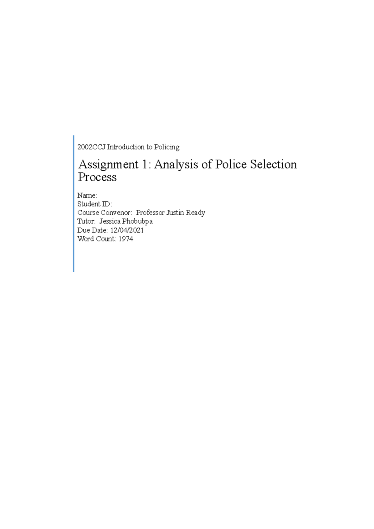 police officer assignments