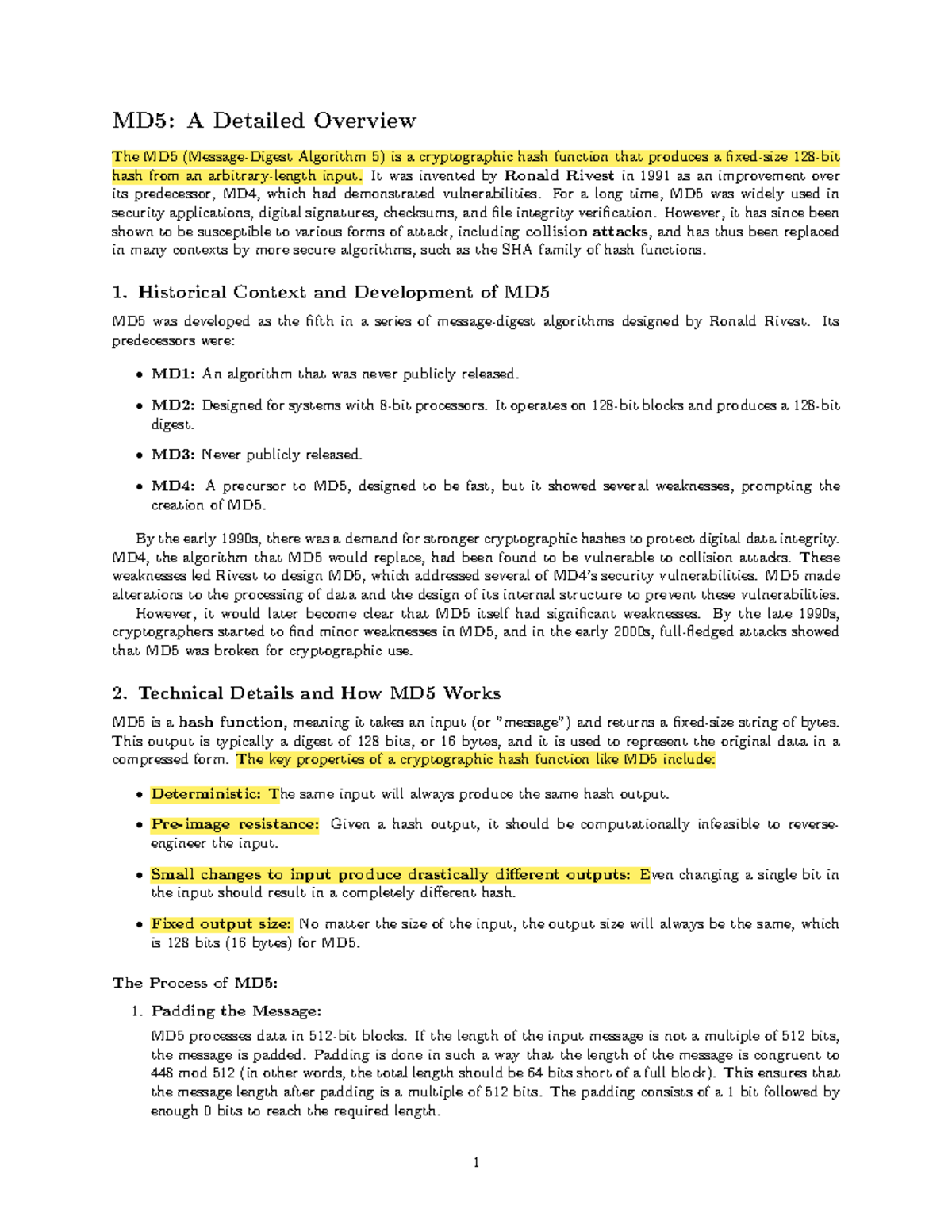 Md5 sha1 - security - MD5: A Detailed Overview The MD5 (Message-Digest ...