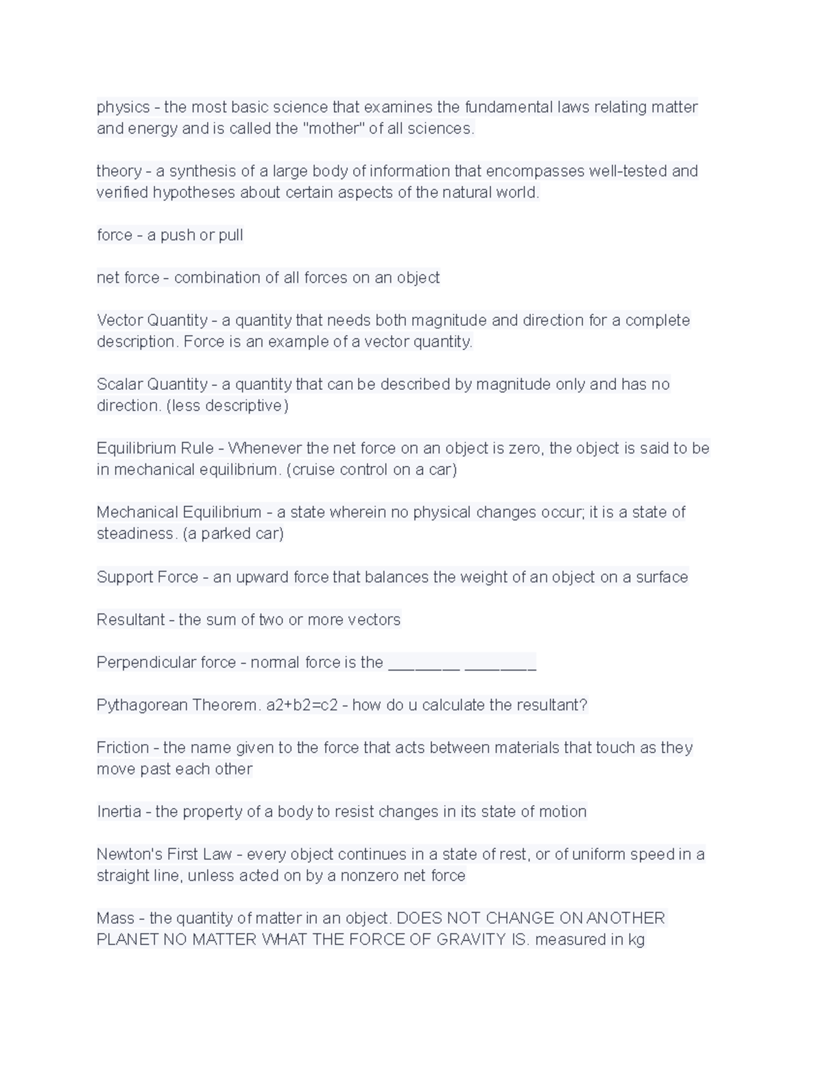 Phy - Assignment 1 - physics - the most basic science that examines the ...