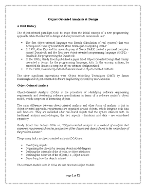 Object oriented analysis cat 1 - BIT/2023/ OBJECT ORIENTED ANALYSIS AND ...