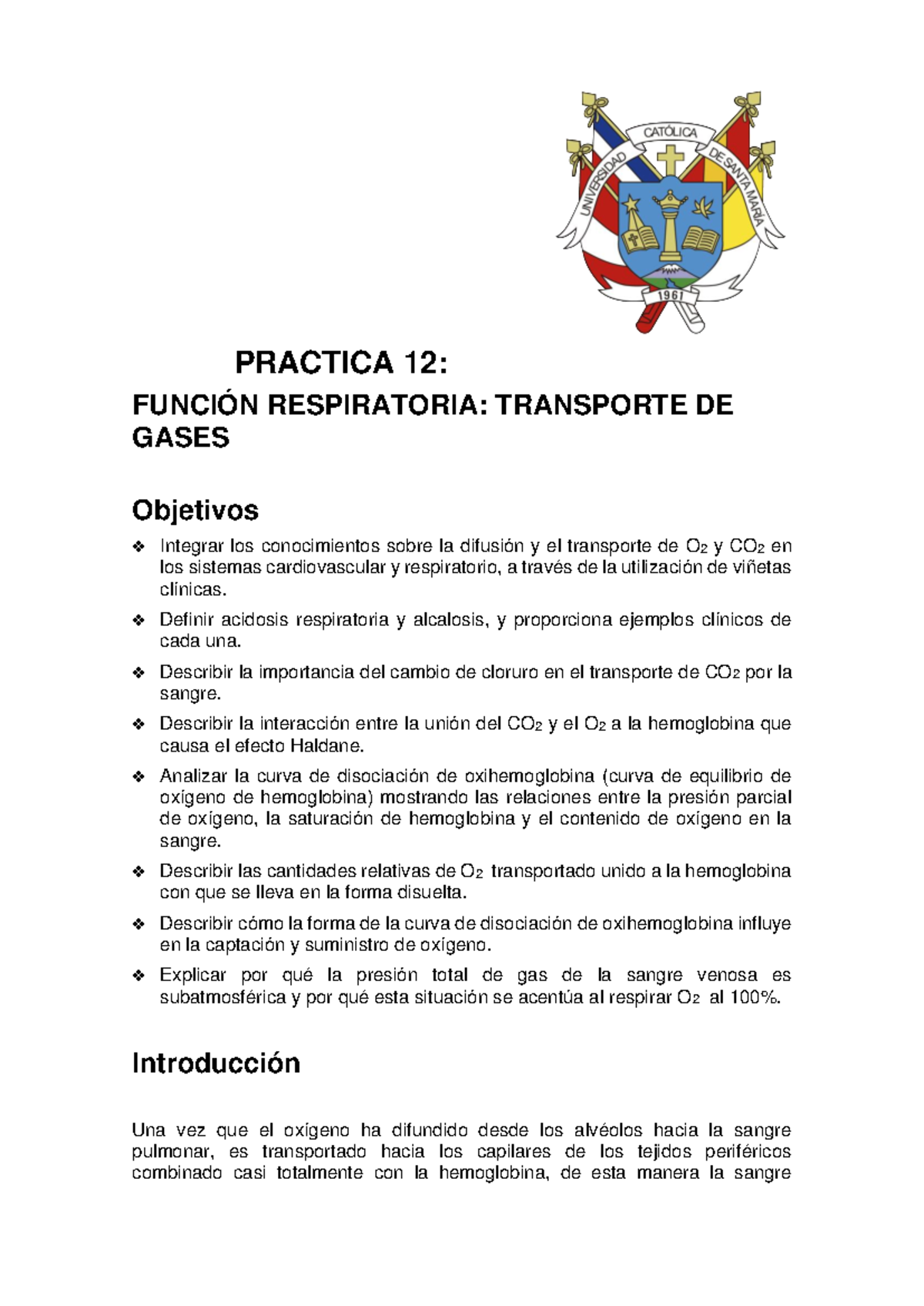 Practica 12 Funcion Respiratoria Transporte DE Gases - PRACTICA 12 ...