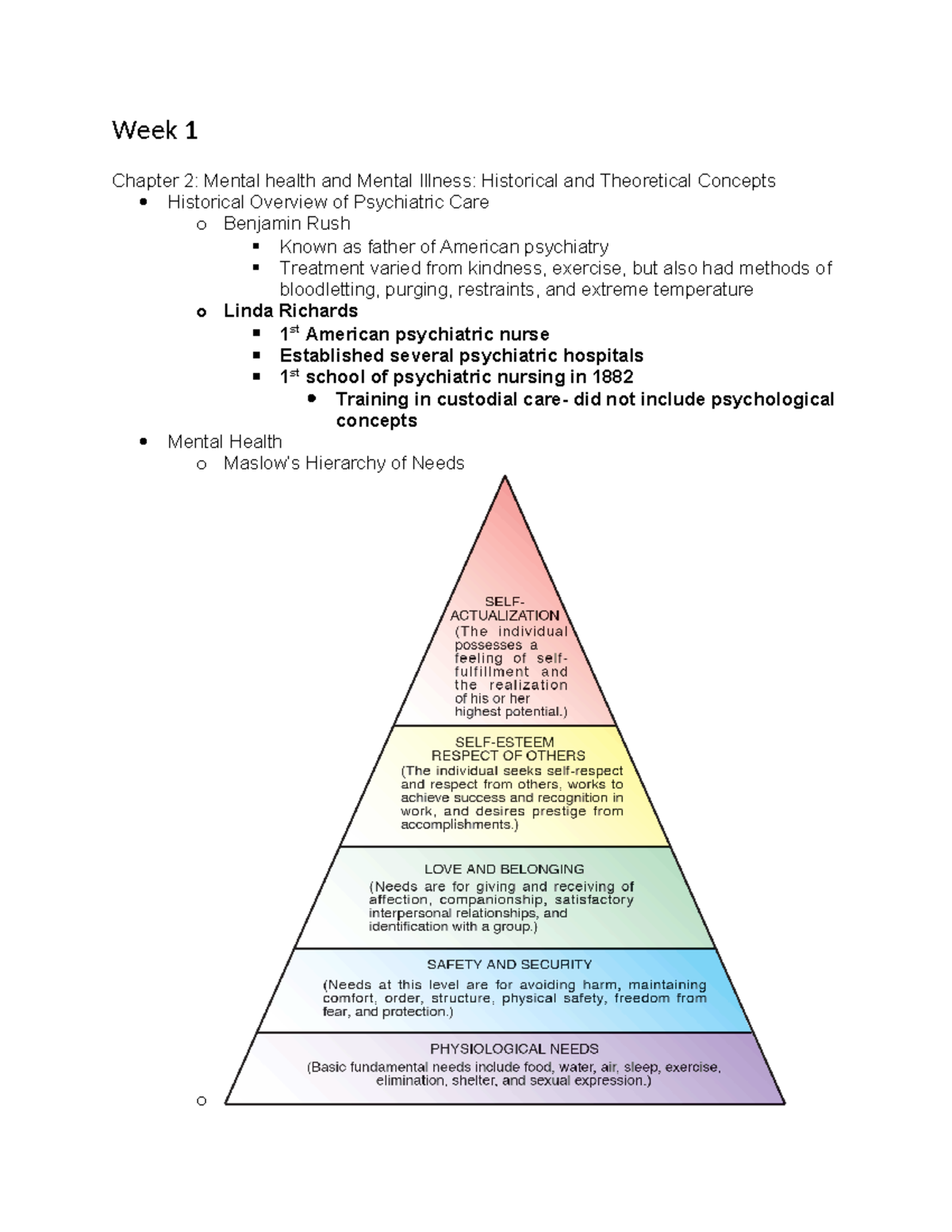 Week 1 - notas - Week 1 Chapter 2: Mental health and Mental Illness ...