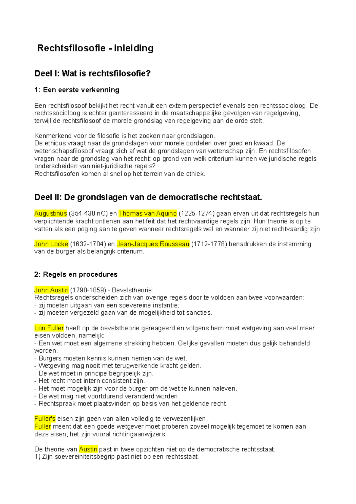 Rechtsfilosofie[Samenvatting] - Rechtsfilosofie - Inleiding Deel I: Wat ...