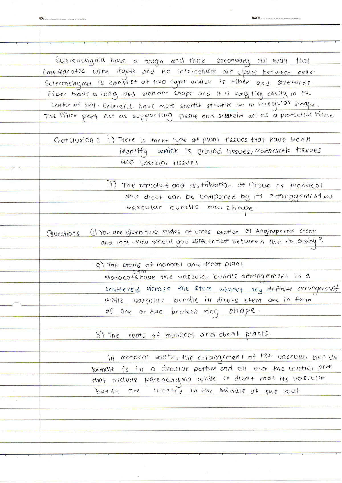 Lab Report Biology Matriculation Experiment 2